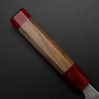 Santoku Sweden Stainless Steel Nashiji Washi Damascus Walnut Handle 165mm-[Musashi]-[Japanese-Kitchen-Knives]