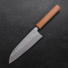 Santoku Sweden Stainless Steel Nashiji Washi Oak Handle 165mm (6.5”)-[Musashi]-[Japanese-Kitchen-Knives]
