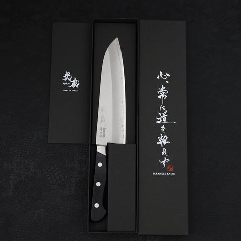 Santoku Sweden Stainless Steel Polished Western Handle 180mm (7”)-[Musashi]-[Japanese-Kitchen-Knives]