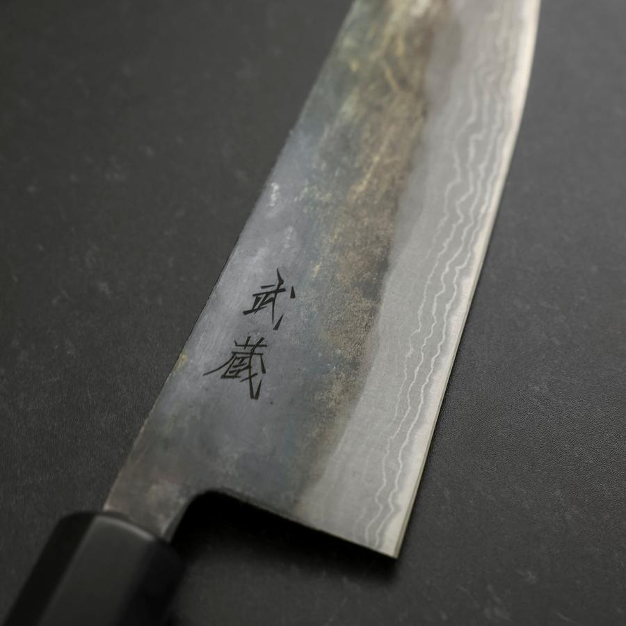 三徳 V特2号 黒打 ダマスカス 黒檀水牛柄 165mm – MUSASHI