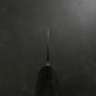 Santoku V-Toku 2 Kurouchi Damascus Buffalo Ebony Handle 165mm (6.5”)-[Musashi]-[Japanese-Kitchen-Knives]