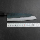 Santoku V-Toku Kurouchi Damascus Buffalo Magnolia Handle 170mm (6.7”)-[Musashi]-[Japanese-Kitchen-Knives]