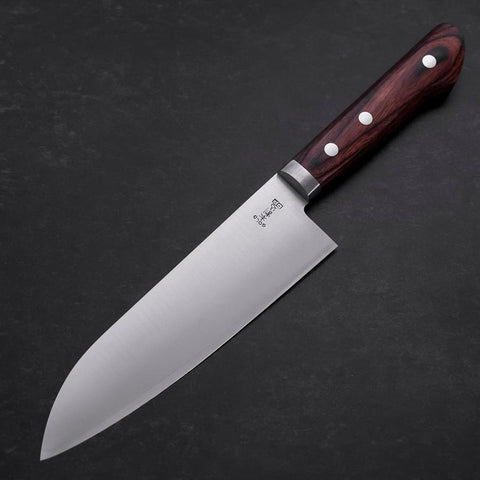Santoku VG-1 Bokashi Western Mahogany Handle 165mm (6.5”)-[Musashi]-[Japanese-Kitchen-Knives]