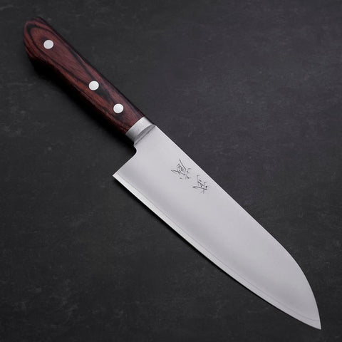 Santoku VG-1 Bokashi Western Mahogany Handle 165mm (6.5”)-[Musashi]-[Japanese-Kitchen-Knives]