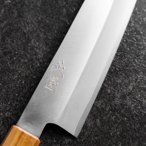 Santoku VG-1 Kasumi Oak Handle 180mm-[Musashi]-[Japanese-Kitchen-Knives]