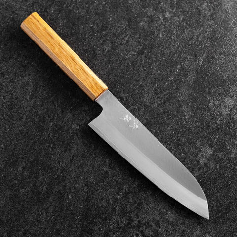 Santoku VG-1 Kasumi Oak Handle 180mm-[Musashi]-[Japanese-Kitchen-Knives]