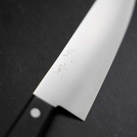 Santoku VG-1 Polished Dark Blue Western Handle 165mm (6.5”)-[Musashi]-[Japanese-Kitchen-Knives]