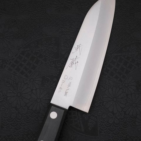 Santoku VG-1 Polished Western Black Handle 140mm (5.5”)-[Musashi]-[Japanese-Kitchen-Knives]
