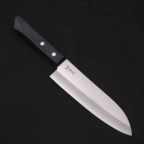 Santoku VG-1 Polished Western Black Handle 165mm (6.5”)-[Musashi]-[Japanese-Kitchen-Knives]
