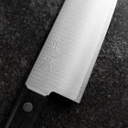 Santoku VG-1 Polished Western Black Handle 165mm（Tsuba-nashi) (6.5”)-[Musashi]-[Japanese-Kitchen-Knives]