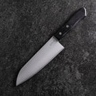 Santoku VG-1 Polished Western Black Handle 165mm（Tsuba-nashi)-[Musashi]-[Japanese-Kitchen-Knives]