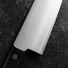 Santoku VG-1 Polished Western Black Handle 165mm（Tsuba-nashi)-[Musashi]-[Japanese-Kitchen-Knives]