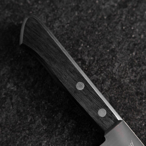 Santoku VG-1 Polished Western Black Handle 165mm（Tsuba-nashi)-[Musashi]-[Japanese-Kitchen-Knives]
