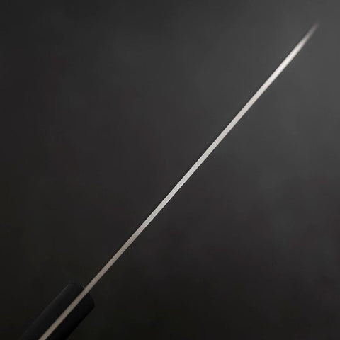 Santoku VG-1 Polished Western Black Handle 170mm (Tsuba-nashi) (6.7”)-[Musashi]-[Japanese-Kitchen-Knives]