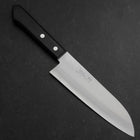 Santoku VG-1 Polished Western Black Handle 170mm (Tsuba-nashi) (6.7”)-[Musashi]-[Japanese-Kitchen-Knives]