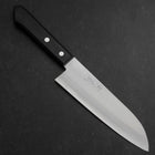 Santoku VG-1 Polished Western Black Handle 170mm (Tsuba-nashi)-[Musashi]-[Japanese-Kitchen-Knives]