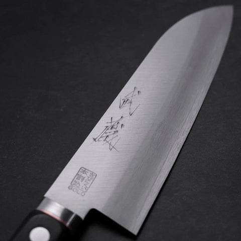 Santoku VG-1 Polished Western Copper Inlay Handle 170mm (6.7”)-[Musashi]-[Japanese-Kitchen-Knives]