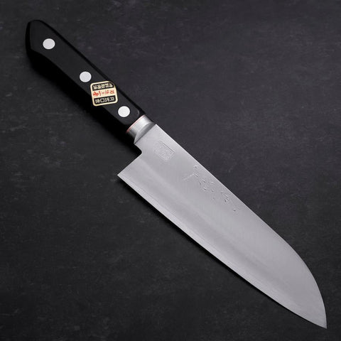 Santoku VG-1 Polished Western Copper Inlay Handle 170mm (6.7”)-[Musashi]-[Japanese-Kitchen-Knives]