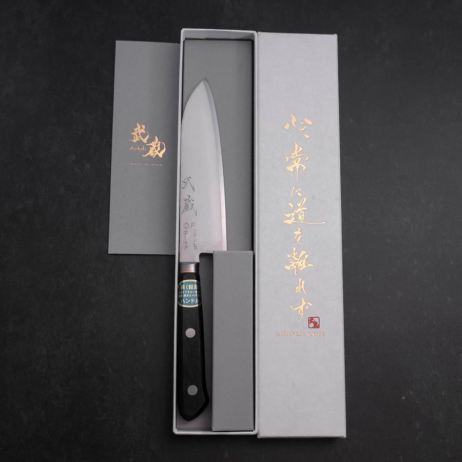 Santoku VG-1 Polished Western Orange Inlay Handle 135mm-[Musashi]-[Japanese-Kitchen-Knives]