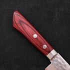 Santoku VG-1 Tsuchime Damascus Western Red Handle 130mm (5.1”)-[Musashi]-[Japanese-Kitchen-Knives]