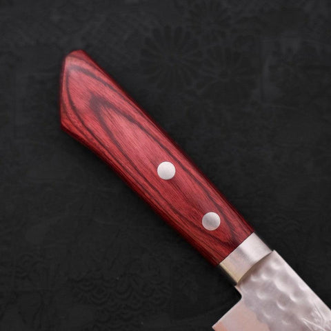 Santoku VG-1 Tsuchime Damascus Western Red Handle 130mm (5.1”)-[Musashi]-[Japanese-Kitchen-Knives]