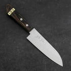 Santoku VG-1 Tsuchime Western Brown Mahogany Handle 130mm (Tsuba Nashi) (5.1”)-[Musashi]-[Japanese-Kitchen-Knives]