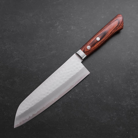 Santoku VG-1 Tsuchime Western Mahogany Handle 165mm (6.5”)-[Musashi]-[Japanese-Kitchen-Knives]