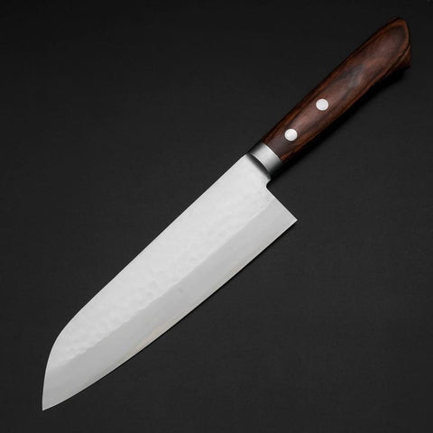 Santoku VG-1 Tsuchime Western Mahogany Handle 170mm (6.7”)-[Musashi]-[Japanese-Kitchen-Knives]