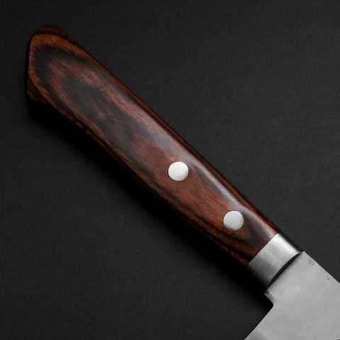 Santoku VG-1 Tsuchime Western Mahogany Handle 180mm (7”)-[Musashi]-[Japanese-Kitchen-Knives]