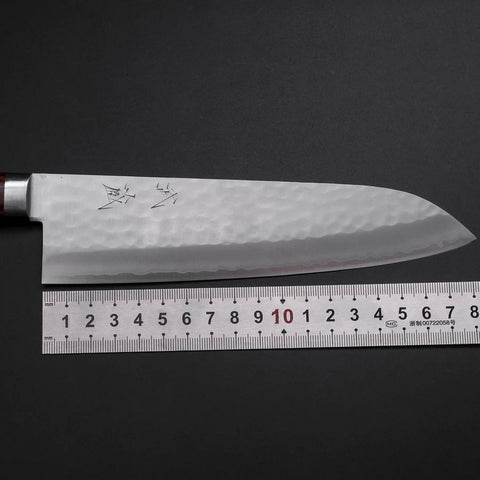 Santoku VG-1 Tsuchime Western Mahogany Handle 180mm (7”)-[Musashi]-[Japanese-Kitchen-Knives]