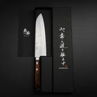 Santoku VG-1 Tsuchime Western Mahogany Handle 180mm (7”)-[Musashi]-[Japanese-Kitchen-Knives]