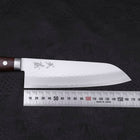 Santoku VG-1 Tsuchime Western Tsuba Mahogany Handle 165mm (6.5”)-[Musashi]-[Japanese-Kitchen-Knives]