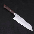 Santoku VG-1 Tsuchime Western Tsuba Mahogany Handle 165mm (6.5”)-[Musashi]-[Japanese-Kitchen-Knives]