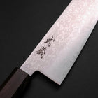 Santoku VG-10 Damascus Ashwood Handle 170mm-[Musashi]-[Japanese-Kitchen-Knives]