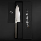 Santoku VG-10 Damascus Ashwood Handle 170mm-[Musashi]-[Japanese-Kitchen-Knives]