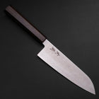 Santoku VG-10 Damascus Ashwood Handle 170mm-[Musashi]-[Japanese-Kitchen-Knives]