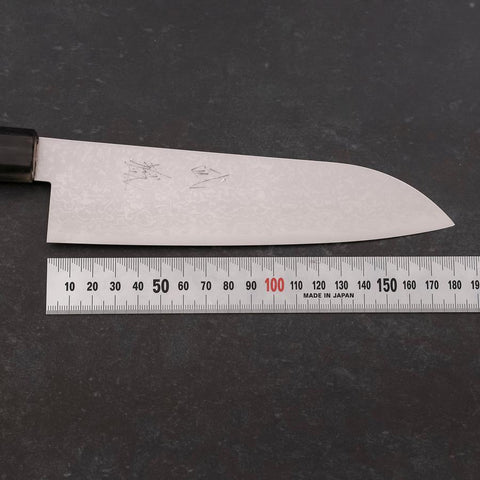 Santoku VG-10 Damascus Double Buffalo Capped Magnolia Handle 180mm (7”)-[Musashi]-[Japanese-Kitchen-Knives]