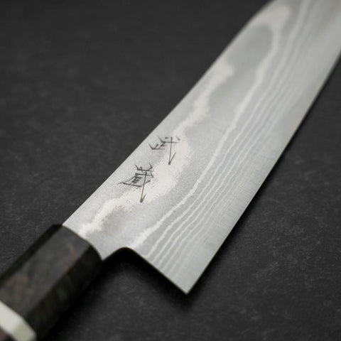 Santoku VG-10 Damascus Maple Handle 180mm (7”)-[Musashi]-[Japanese-Kitchen-Knives]