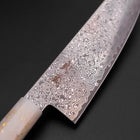 Santoku VG-10 Damascus Ocean White Black Gold Handle 165mm-[Musashi]-[Japanese-Kitchen-Knives]