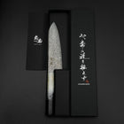 Santoku VG-10 Damascus Ocean White Black Gold Handle 165mm-[Musashi]-[Japanese-Kitchen-Knives]