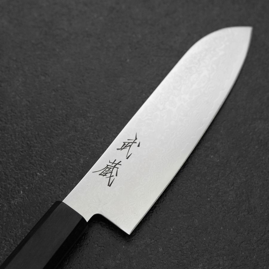 Santoku VG-10 Damascus Shitan Handle 130mm-[Musashi]-[Japanese-Kitchen-Knives]