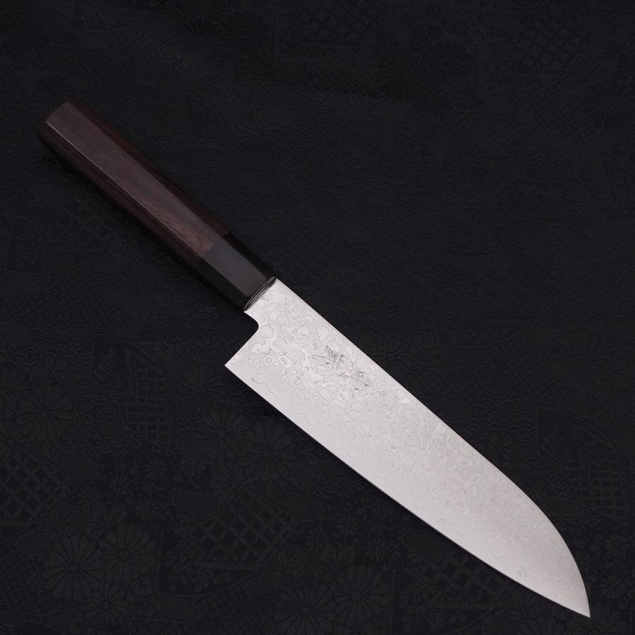 Santoku VG-10 Damascus Shitan Handle 180mm-Damascus-VG-10-Japanese Handle-[Musashi]-[Japanese-Kitchen-Knives]