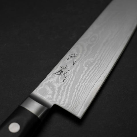 Santoku VG-10 Damascus Western Black Cherry Handle 175mm (6.8”)-[Musashi]-[Japanese-Kitchen-Knives]