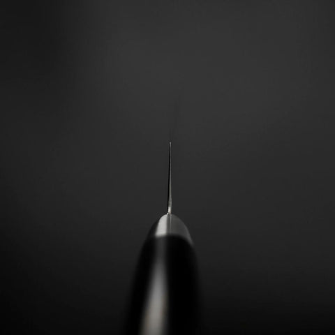 Santoku VG-10 Damascus Western Black Round Handle 135mm-[Musashi]-[Japanese-Kitchen-Knives]