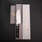Santoku VG-10 Damascus Western Black Round Handle 135mm-[Musashi]-[Japanese-Kitchen-Knives]