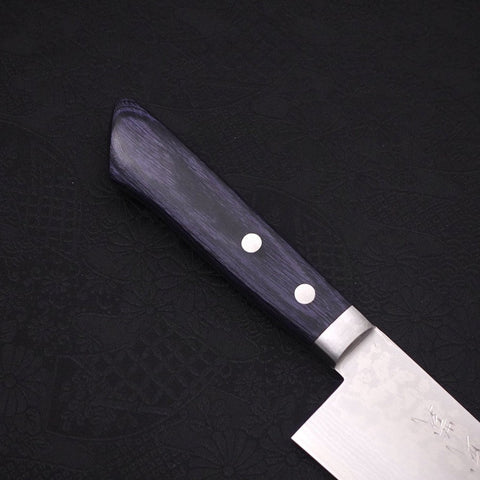 Santoku VG-10 Damascus Western Dark Blue Handle 170mm (6.7”)-[Musashi]-[Japanese-Kitchen-Knives]