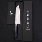 Santoku VG-10 Damascus Western Dark Blue Handle 170mm (6.7”)-[Musashi]-[Japanese-Kitchen-Knives]