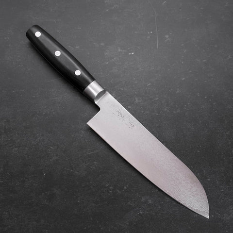 Santoku VG-10 Damascus Western Round Handle 180mm (7”)-[Musashi]-[Japanese-Kitchen-Knives]