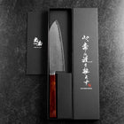 Santoku VG-10 Damascus Yamanaka Black Urushi Handle 165mm-[Musashi]-[Japanese-Kitchen-Knives]