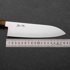 Santoku VG-10 Damascus Yellow-Brown Birch Handle 180mm-[Musashi]-[Japanese-Kitchen-Knives]